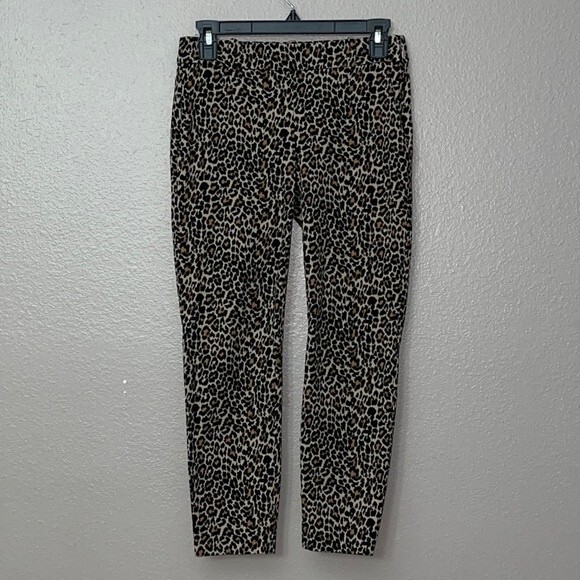 J Crew Factory Winnie Pant in leopard print size 2 side zipper - Picture 1 of 12